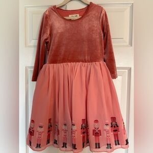 NWOT Taylor Joelle Pink Velvet Nutcracker Kids Dress